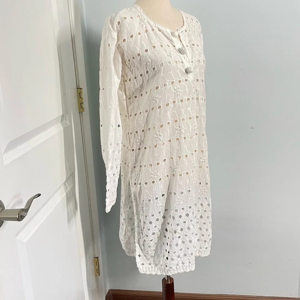 White Eyelet Beach Coverups